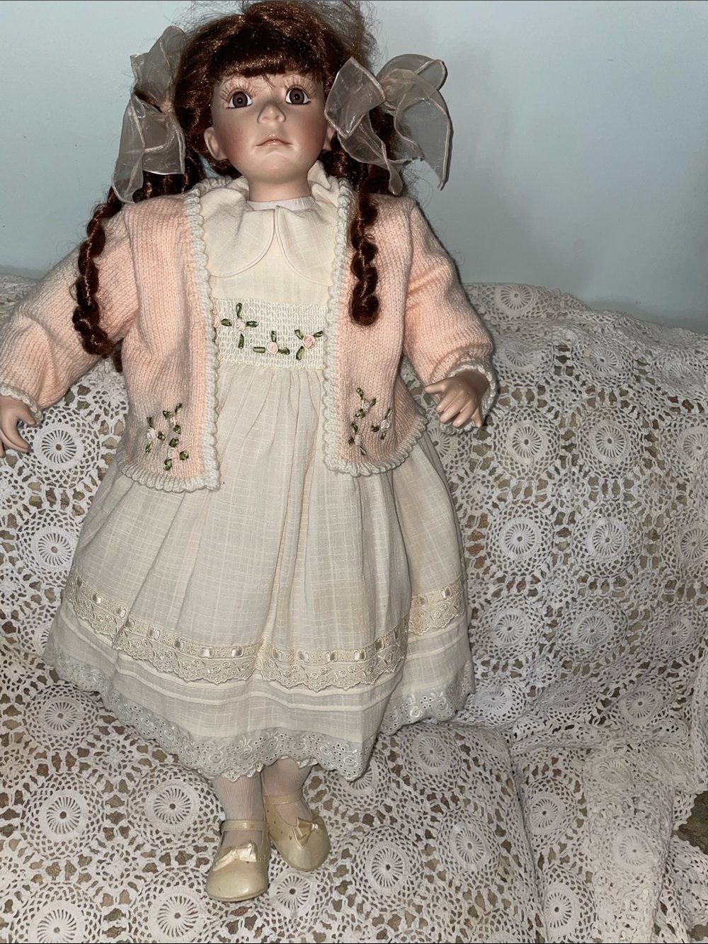 Pretty Polly Victorian 36” Porcelain Limited Edition 95/1000 Toddler Doll